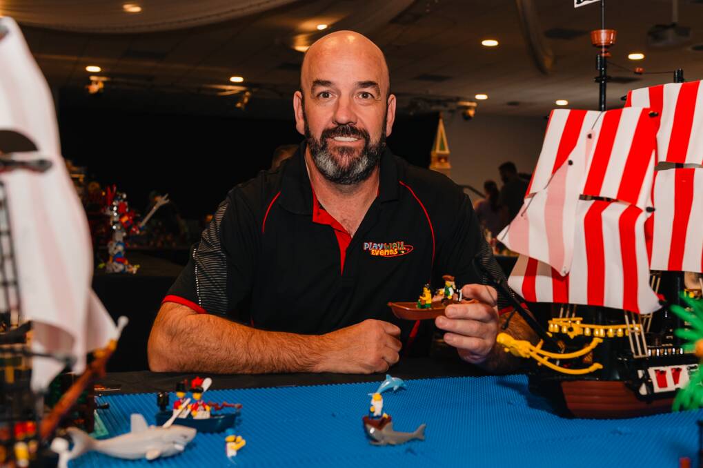 Event Organiser and business owner of Playwell Events Graham Draper, among one of his many Lego creations. Picture by James Arrow