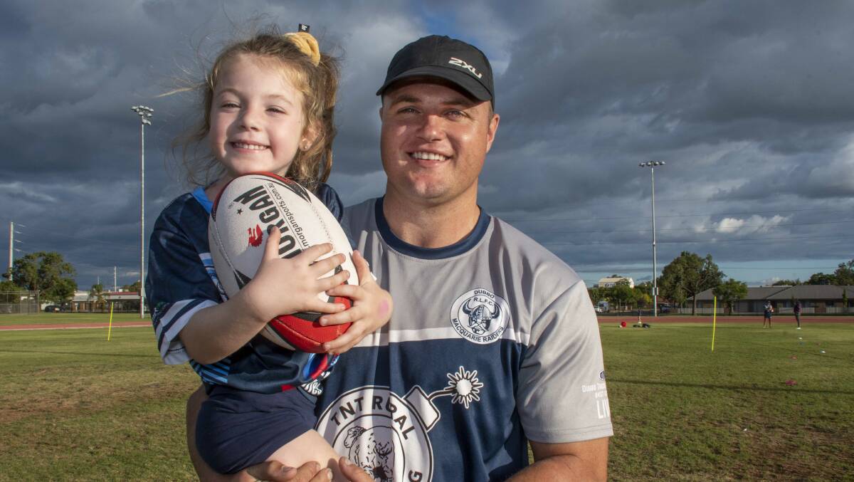 Aurora and Jack Kavanagh are both looking forward to footy returning this weekend. Picture by Belinda Soole