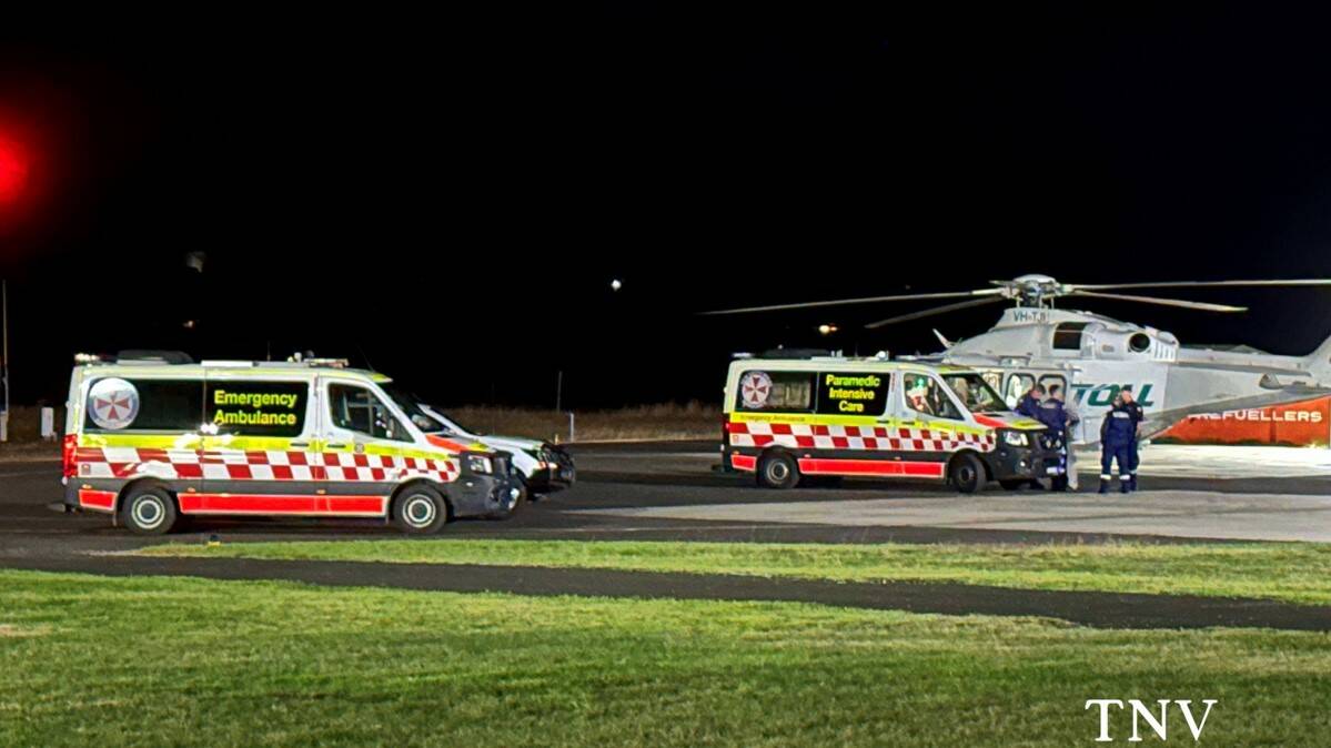 Man airlifted to Liverpool Hospital following crash on Mount Panorama. Picture by Top Notch Media