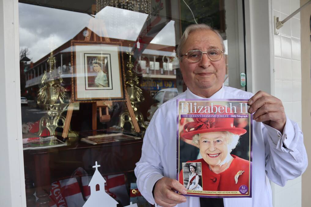 Royalist and King's Antiques & Collectables owner Martin King saddened to hear of Her Majesty Queen Elizabeth II's death. Picture by Amy Rees 