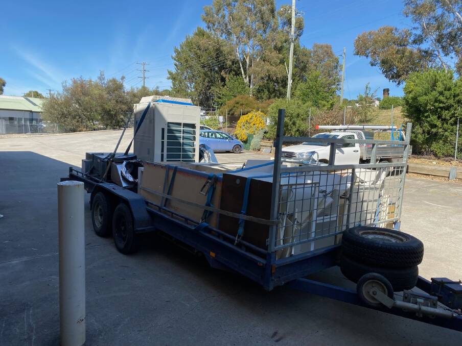 A trailer full of donated items to be delivered to the people of Eugowra. Picture supplied