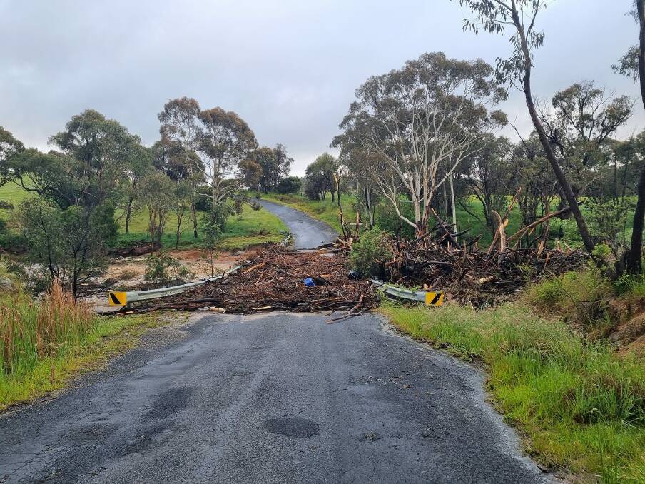 The Isabella Bridge has been bombarded with debris from floodwater. Picture by Tara Booth