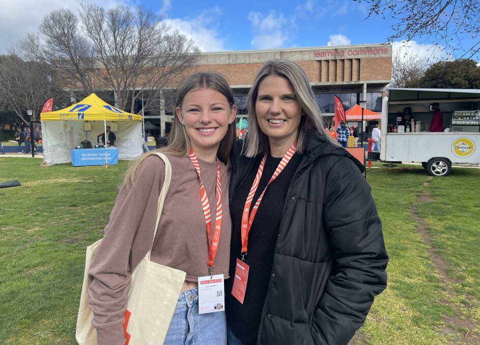 Caitlin Brodbeck and her mum Cayley Doyle travelled from Cowra to attend the open day at Charles Sturt University. Picture by Alise McIntosh