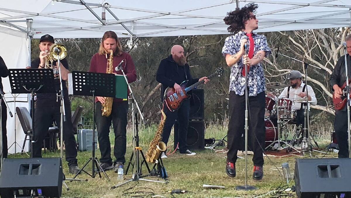 Band Ska-ramouche performing at the Peel Jam. Picture supplied by Rowey's tattoos