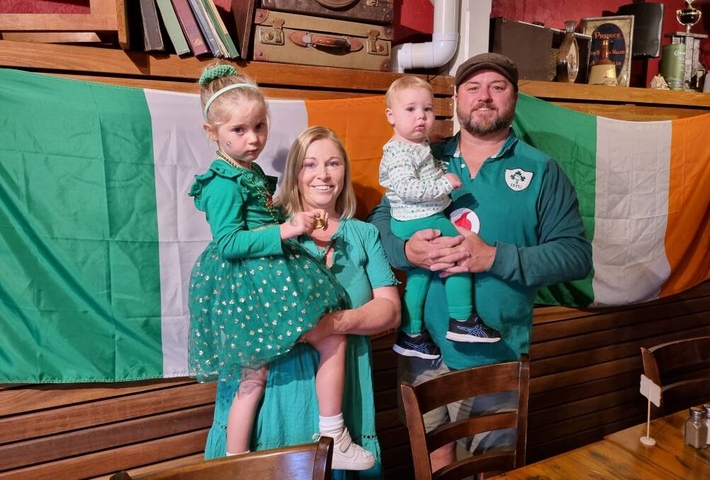 Abigail, Jill, Liam and Ben Eldridge spent their St Patrick's Day at Jack Duggans Irish Pub. Picture by Alise McIntosh