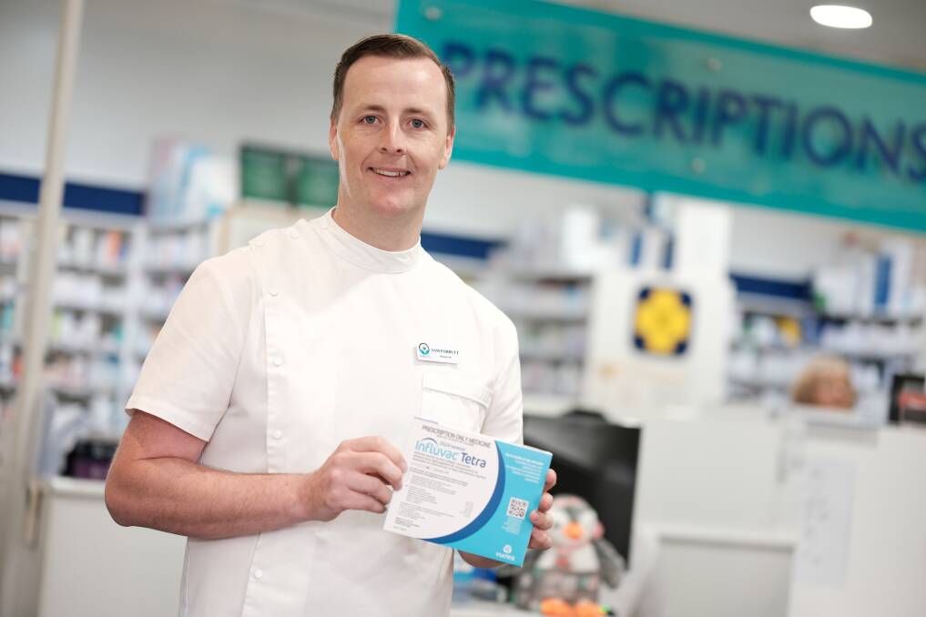 Sam Forbutt, owner and pharmacist at Forbutt's Pharmacy, is encouraging everybody to book their flu jab early this year. Picture by James Arrow