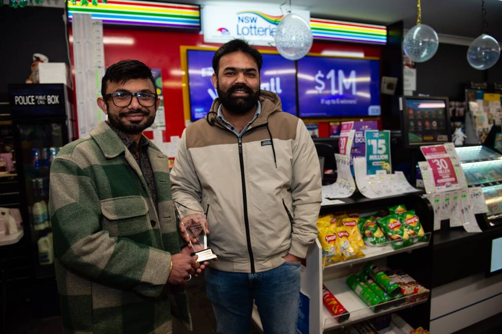 Abhishek Jariwala and Urvish Damwala from the Keppel Street Newsagency. Picture by James Arrow