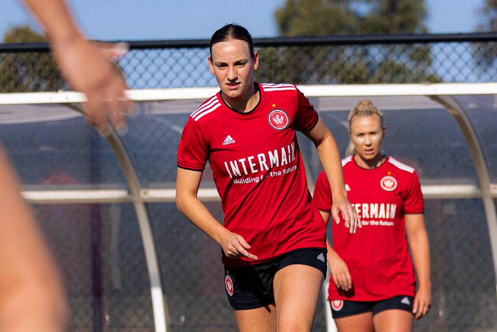 Bathurst talent Cushla Rue in training with the Western Sydney Wanderers during the off-season. Picture by Patrick McFadden/Western Sydney Wanderers