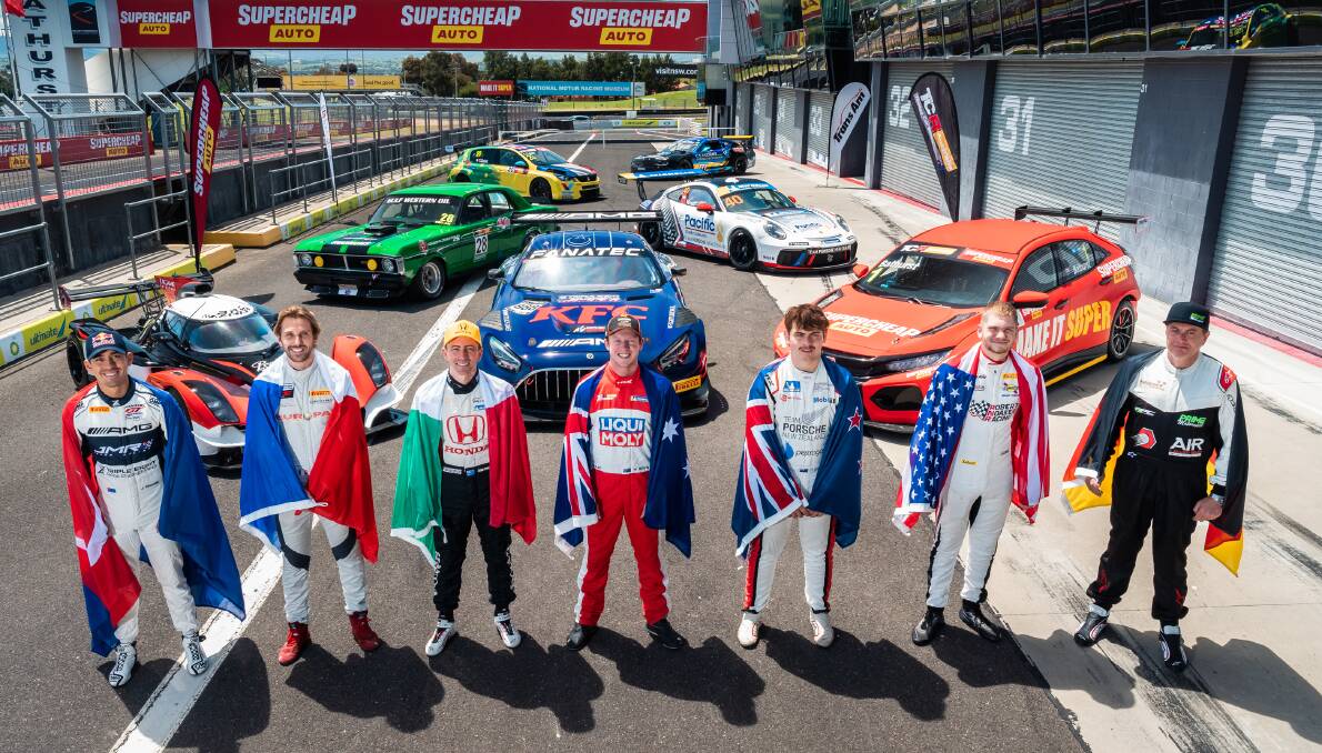 The Bathurst International drivers ahead of last year's event. Picture by Daniel Kalisz Photographer