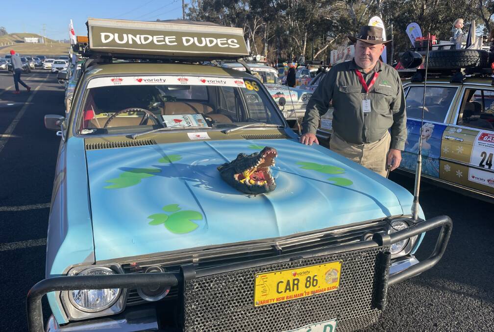 Bob Dix with his modified 1966 HR Holden last Sunday morning. Picture by Bradley Jurd