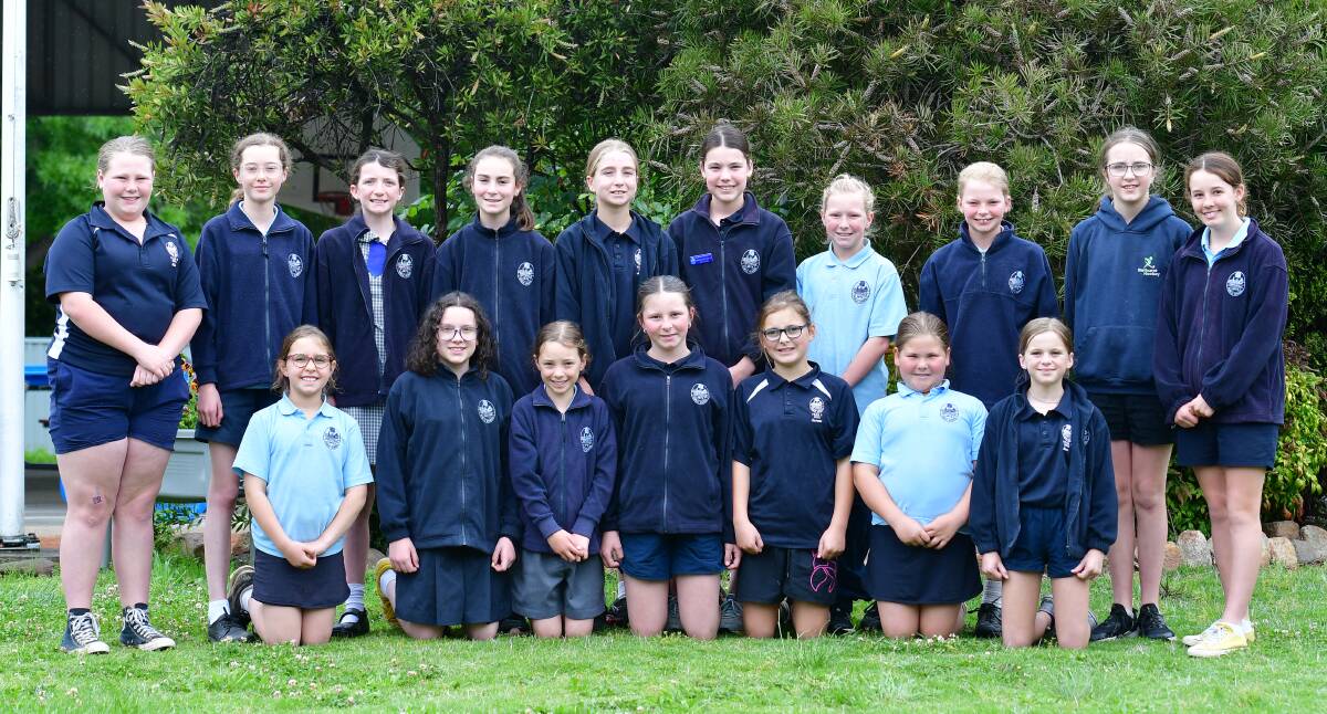 Some of the girls that have represented Perthville Public School in a number of sports this year. Picture by Bradley Jurd. 