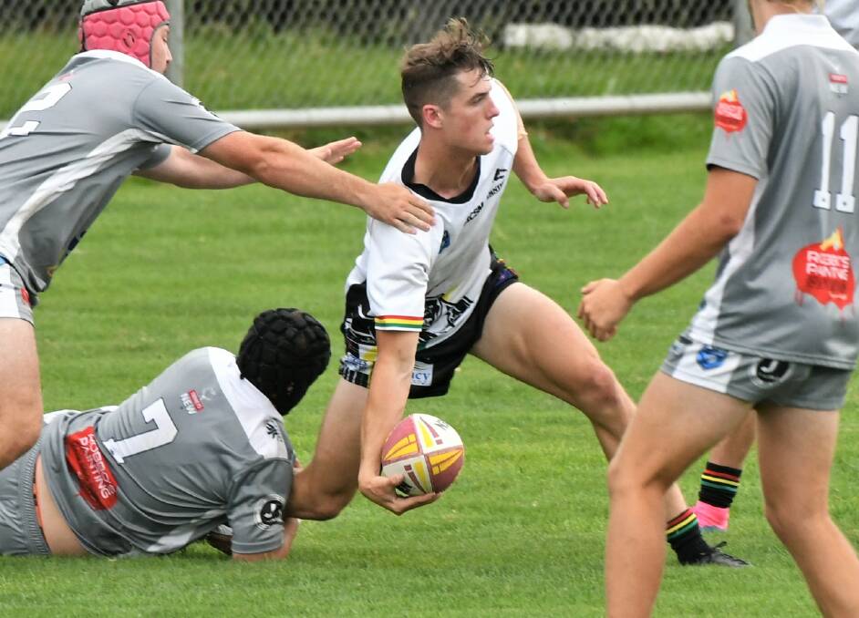 Bathurst Panthers junior Jesse Limon has scored his first try in the SG Ball Cup for North Sydney. Picture by Chris Seabrook.