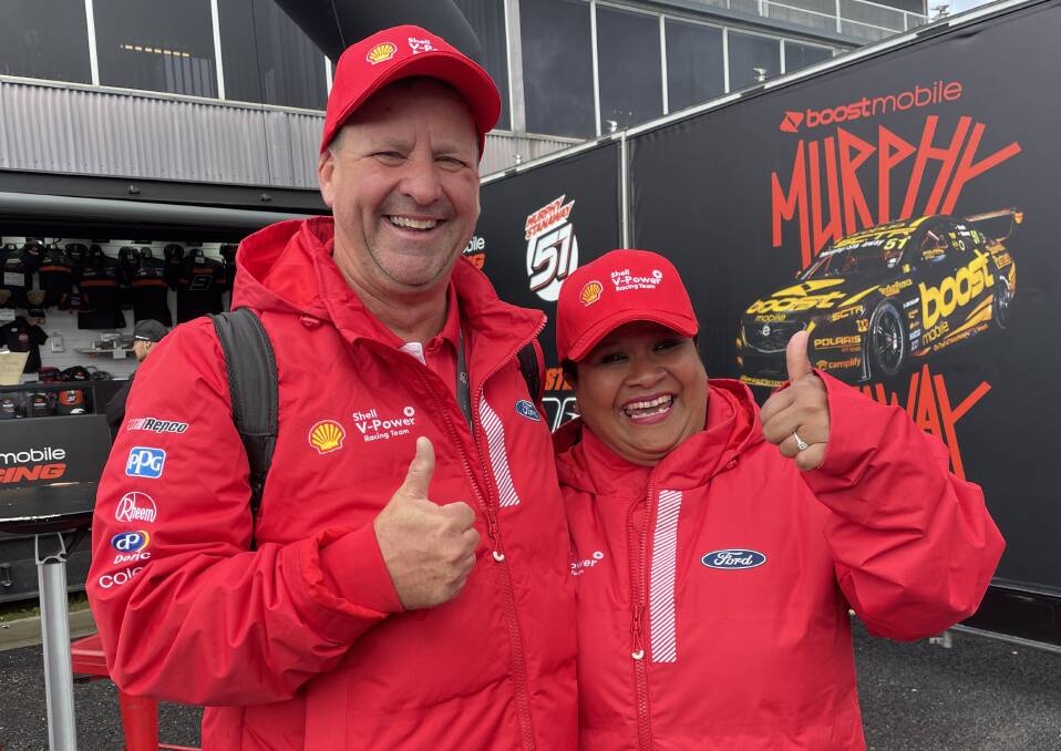Jaime Reeves and Suraya Dollah at Mount Panorama after their trip from Perth. Picture by Jay-Anna Mobbs