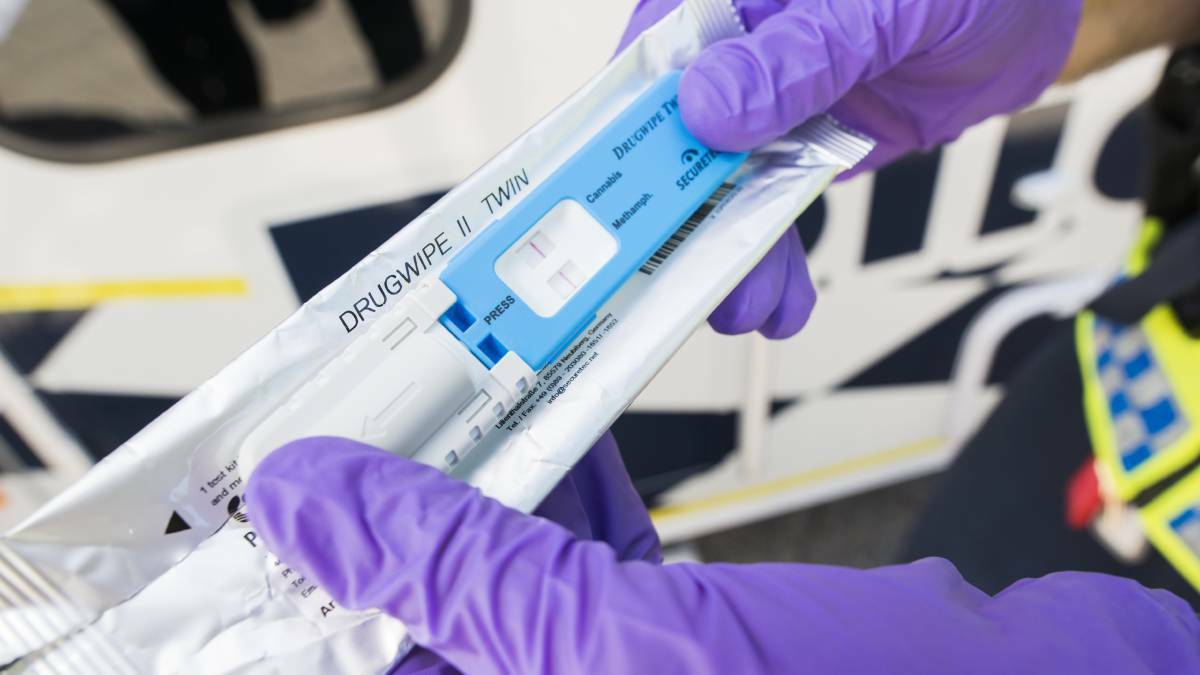 An oral drug fluid test used by police to test drivers for illegal substances. File picture