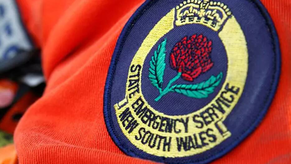 An SES NSW patch on a volunteer's sleeve. File picture