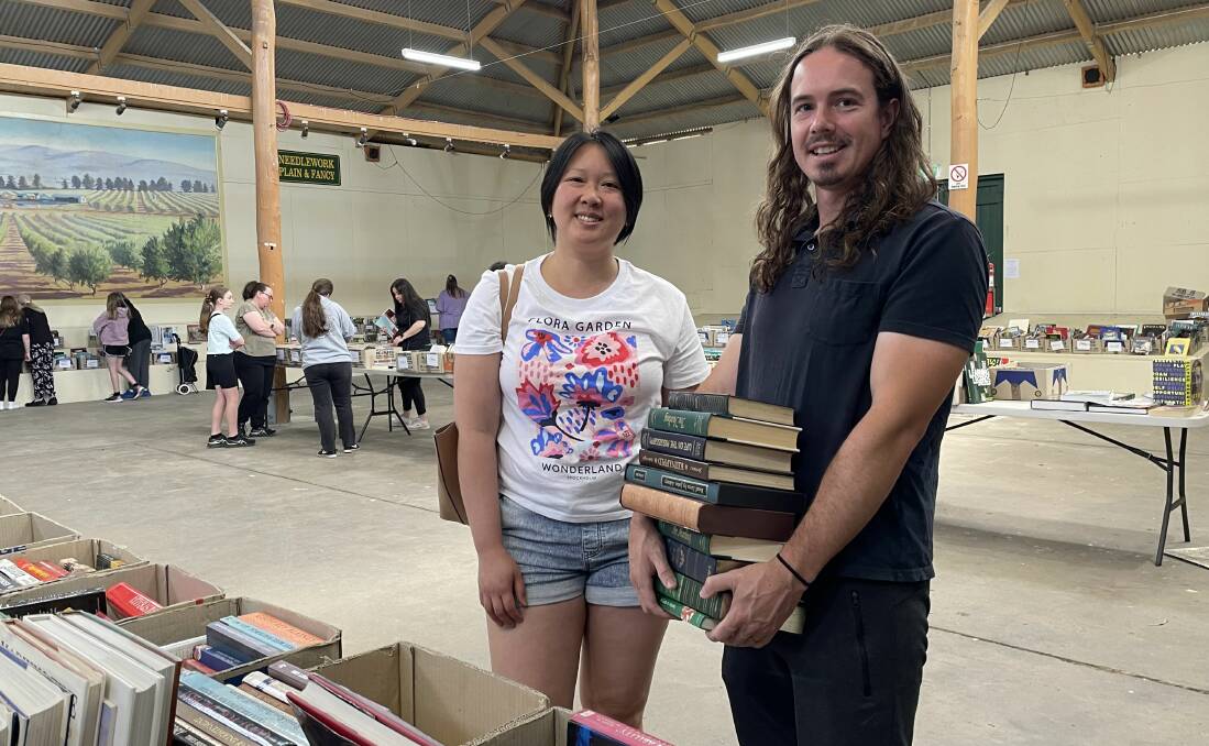 Michelle and Matt Lee at the Lifeline Book Fair earlier this month. Picture by Jay-Anna Mobbs