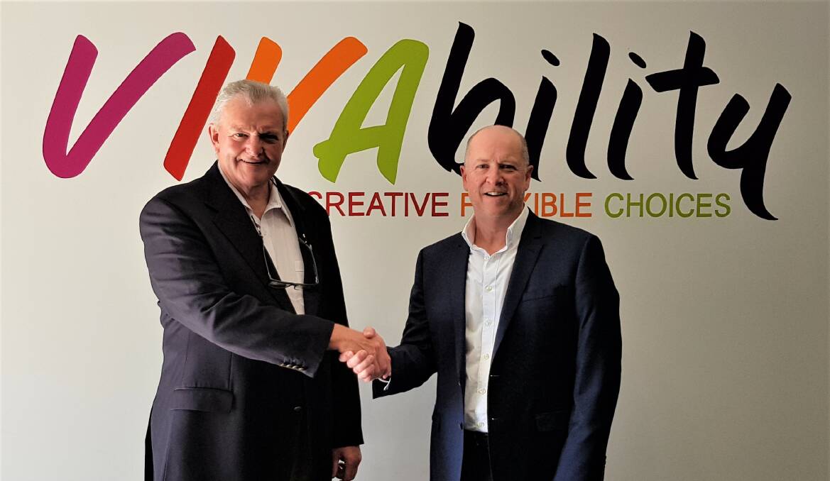 Festival of Bells convenor Stuart Pearson and Vivability CEO Nick Packham. 