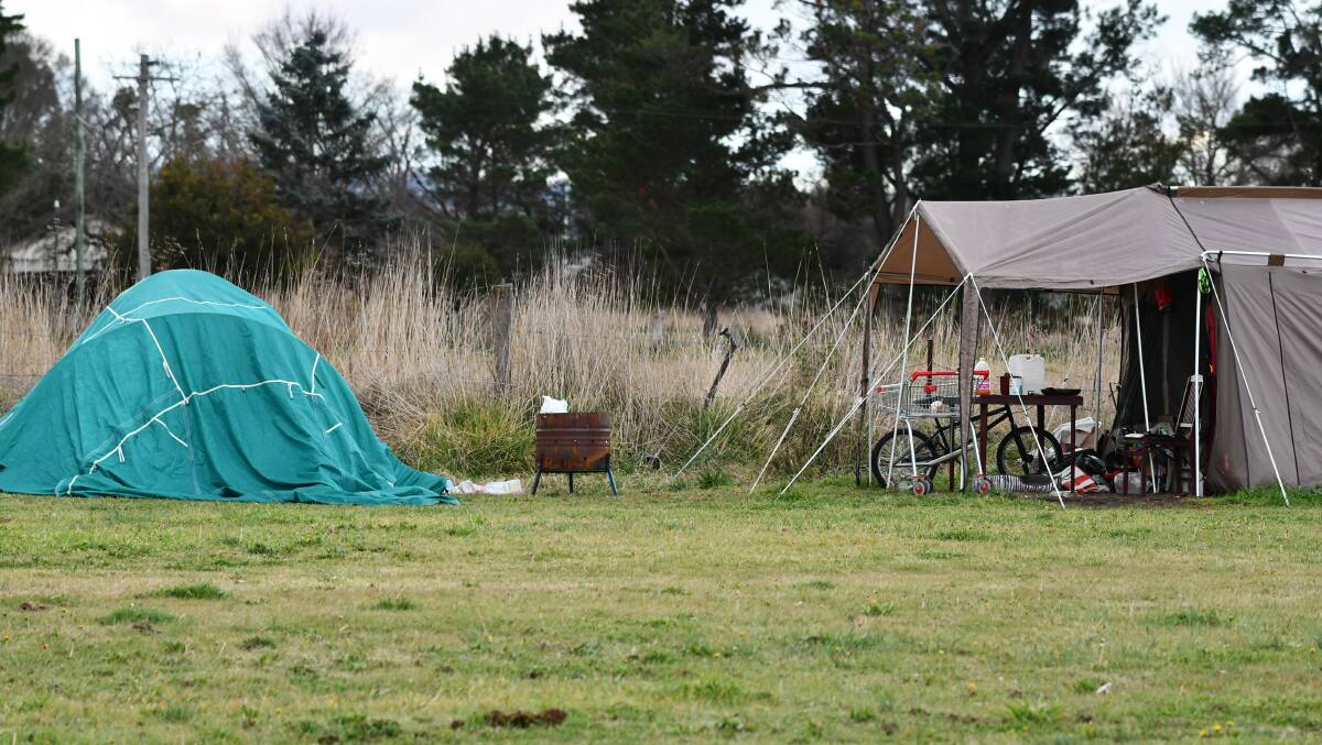 There have been instances of people resorting to living in tents in Bathurst as times get tougher.