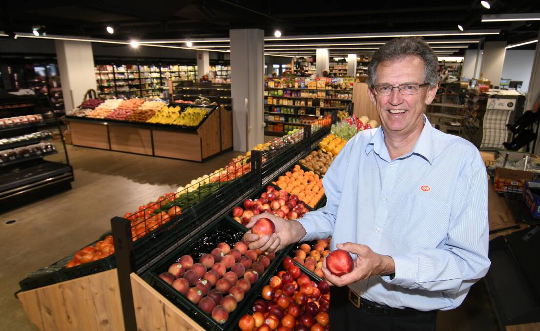IGA Westpoint managing director Hamish Thompson in the produce section of the newly expanded supermarket in late 2019. Picture by Chris Seabrook