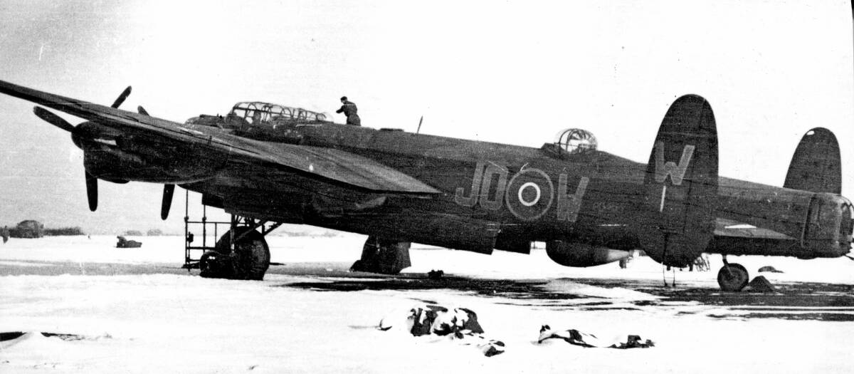 Bathurst history buff Alan McRae has supplied this example of a Lancaster plane. In this case, it is snowbound at Waddington in the UK in January 1945.
