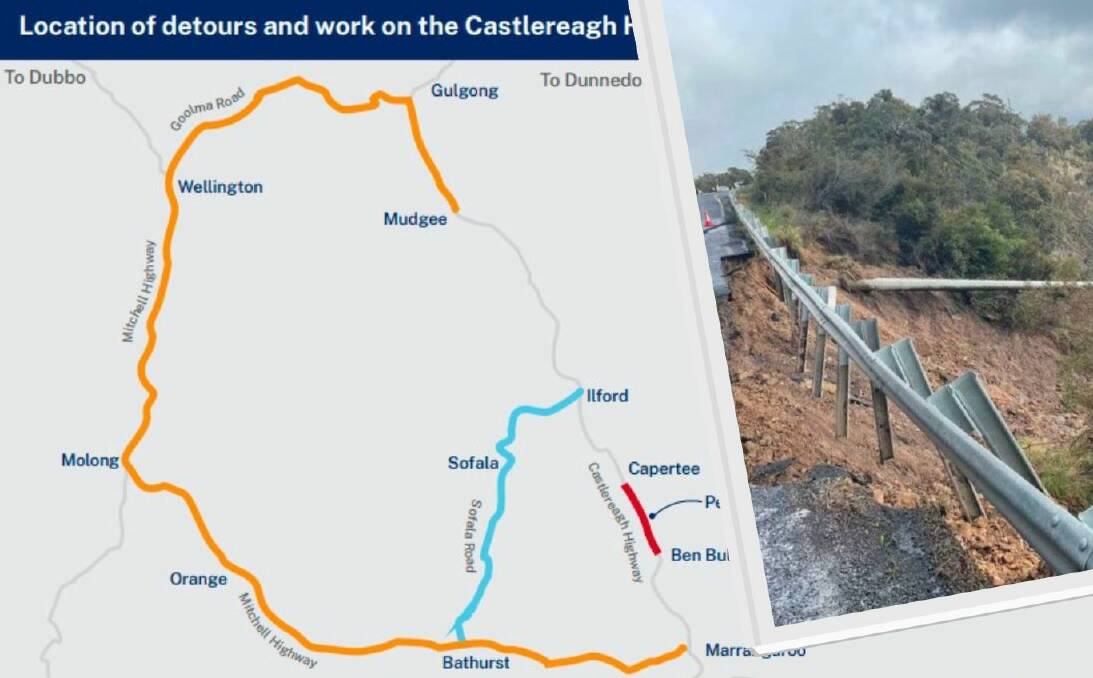 Castlereagh Highway traffic will be flowing through Bathurst due to repair work