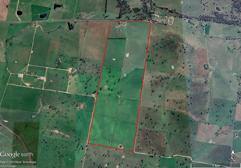 A site outline of the proposed solar farm that is provided on the project's website. Image from Google Earth.
