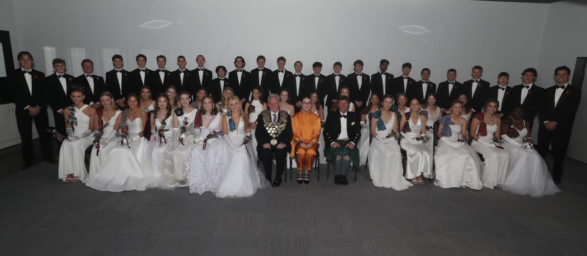 Bathurst's 24 debutantes dressed with their partners and special guests at Bathurst Panthers in May. Picture by Phil Blatch