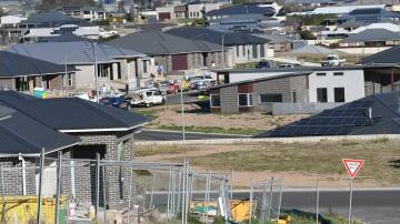 Homes under construction on Bathurst's urban outskirts. File picture.