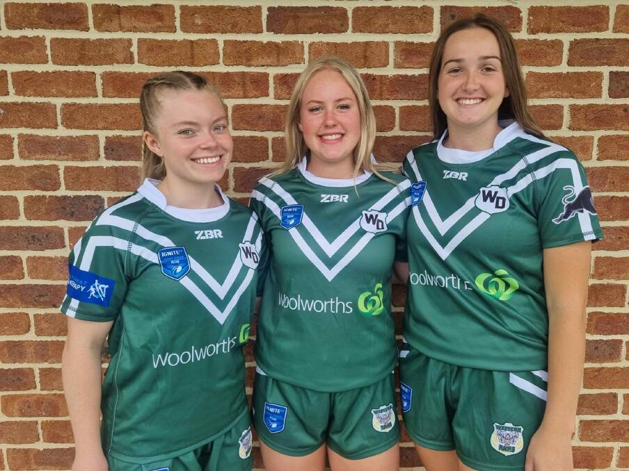 Three Panorama Platypi young guns - Xante Booth, Mia Lee and Taliyaha Chatfield - made their open Western debut in a trial against Monaro. Picture supplied
