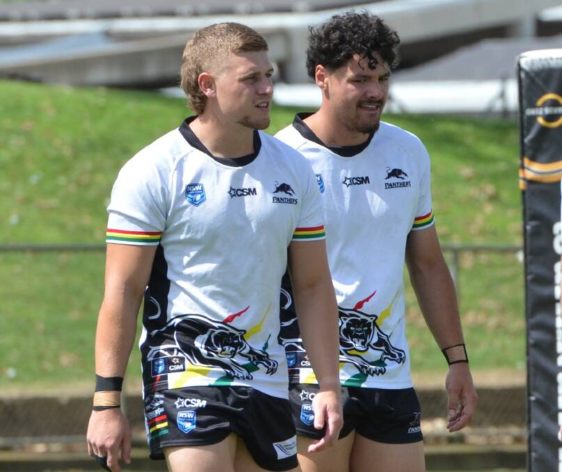 Tye Siakisoni and Mick Latu are two of Panthers key back line recruits for 2023. Picture by Anya Whitelaw