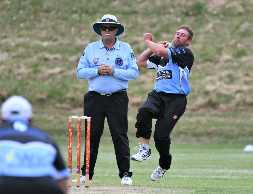 Daniel Casey took two wickets in his opening over for City Colts on Friday night against Bathurst City. Picture by Chris Seabrook