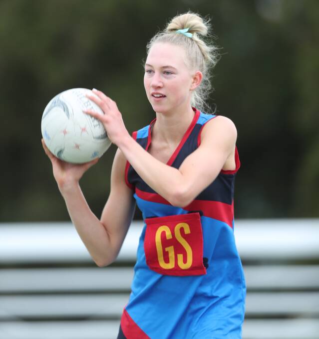 SHOOTING STAR: Scots All Saints' College shooter and Bathurst Netball Association representative Mia Baggett has been named in Netball NSW's regional emerging talent team. Photo: PHIL BLATCH