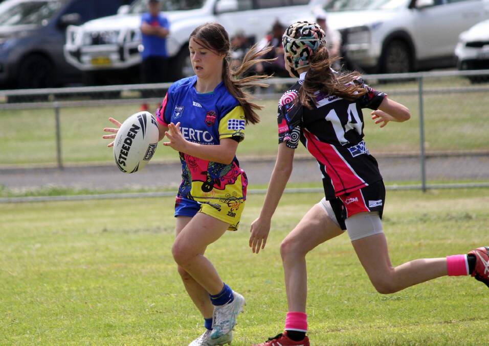 Panorama Platypi under 14s halfback and captain Freya Hodges pulled off some big plays to help her side to victory over the Goannas. Picture supplied by Panorama Platypi