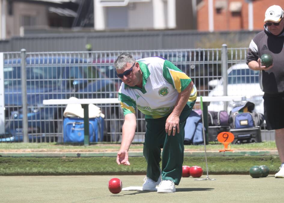 Terry James enjoys a recent game at the Majellan Bowling Club. Picture by Phil Blatch