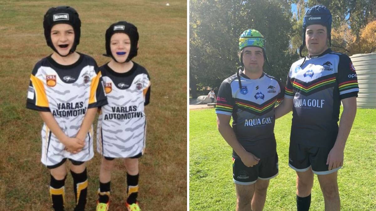 They played together for the first time as under 6 Oberon Tigers and last Saturday brothers Tim and Josh Babbage finally played together again as under 18 Bathurst Panthers. Pictures supplied