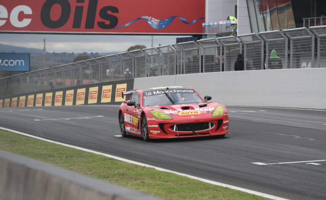 Grant Denyer is hoping to find a GT4 car with more grunt after a frustrating time racing a Ginetta at Mount Panorama in the new combined GT4 Australia-Australian Production Cars series. Picture by Phil Blatch