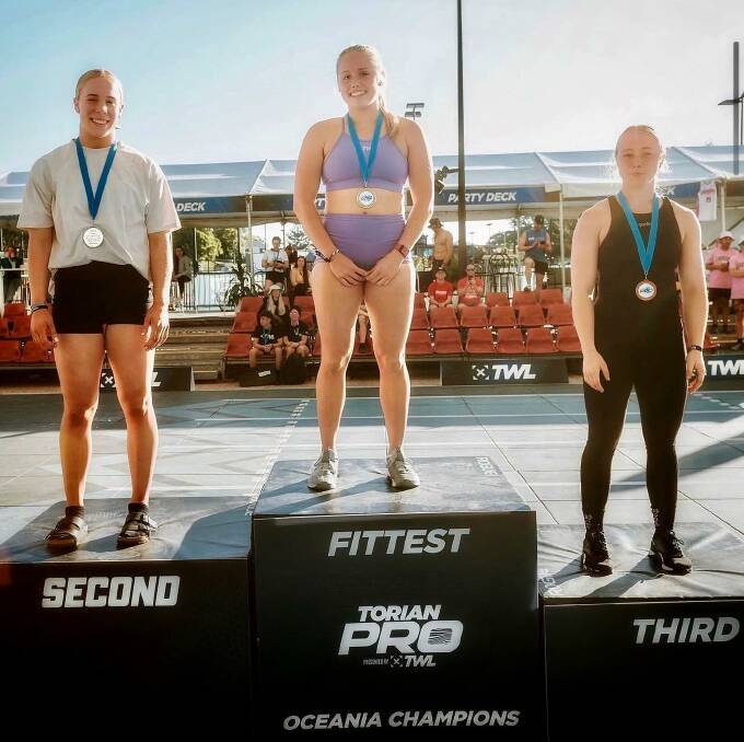 Bathurst's Roxy George won her age group at the Torian Pro to officially be crowned the fittest 16-17 years female in Oceania. Picture supplied