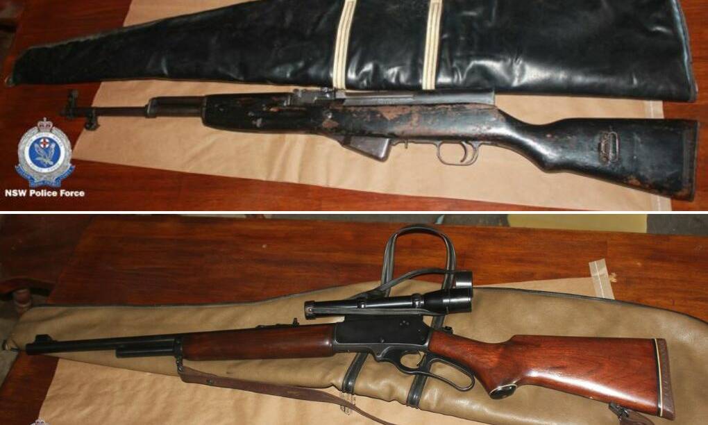 Two of the firearms seized by police at Gulgon. Picture by Rural Crime Prevention Team - NSW Police Force