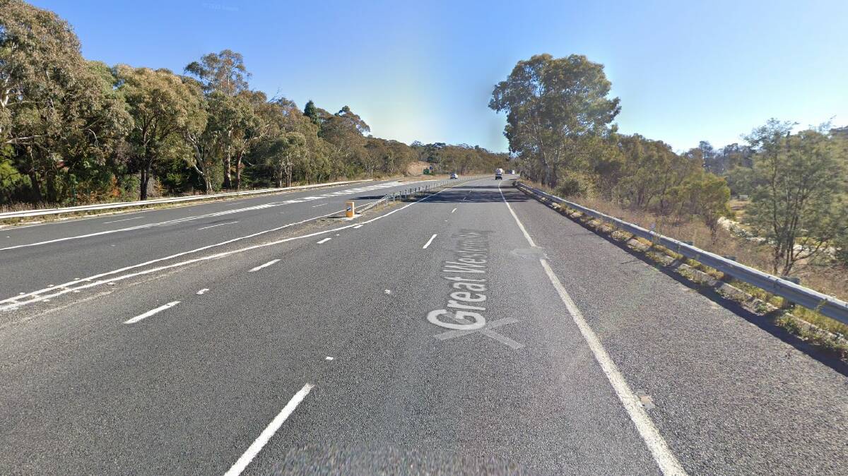 Emergency services were called to the highway at Marrangaroo after a truck and car collided. Picture by Google Maps