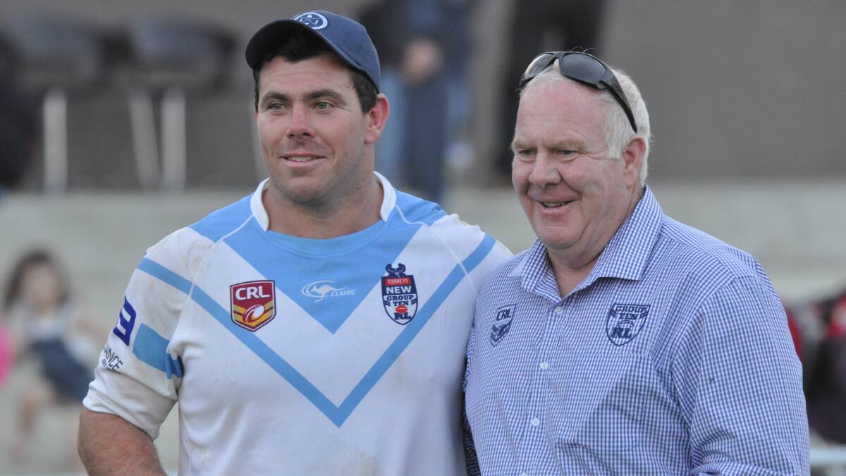 Group 10 chairman Linore Zamparini alongside Group 10 prop Josh Starling in 2018. Picture by Nick McGrath.