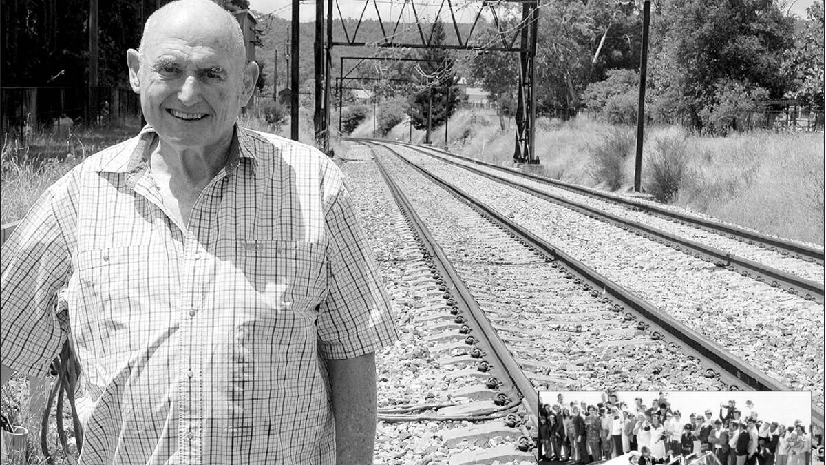 Retired Detective Superintendent Cliff McHardy pictured at the Bowenfels railway corridor where the Royal Family came under real danger in 1970. Picture by Len Ashworth.