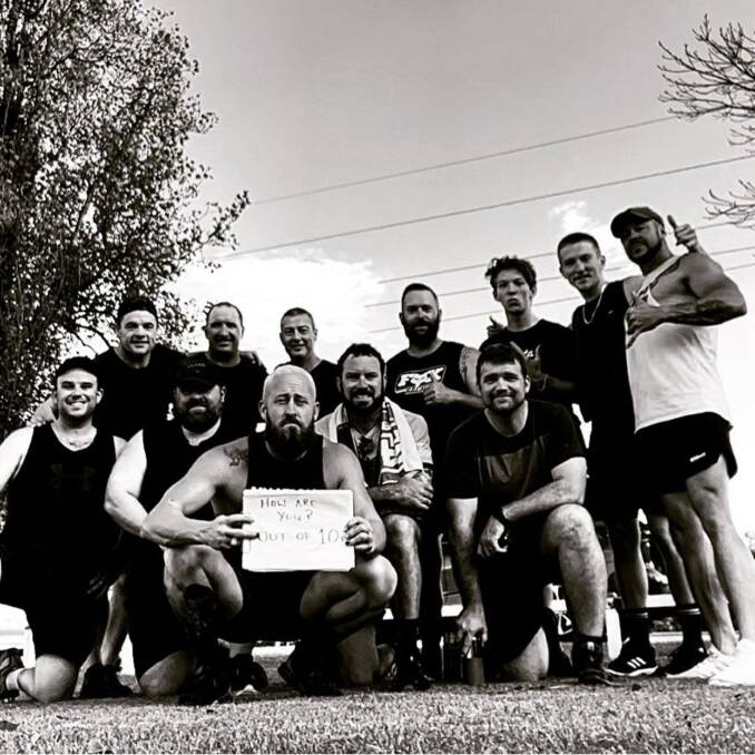 Members of the free men's fitness and mental health group Talk and Move group that meets in Dubbo fortnightly. Picture supplied