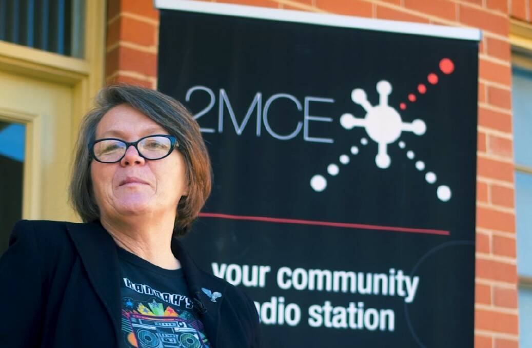 COMMUNITY: 2MCE station manager Lisa McLean as she appears in a new video promoting the community radio station. Photo: SUPPLIED