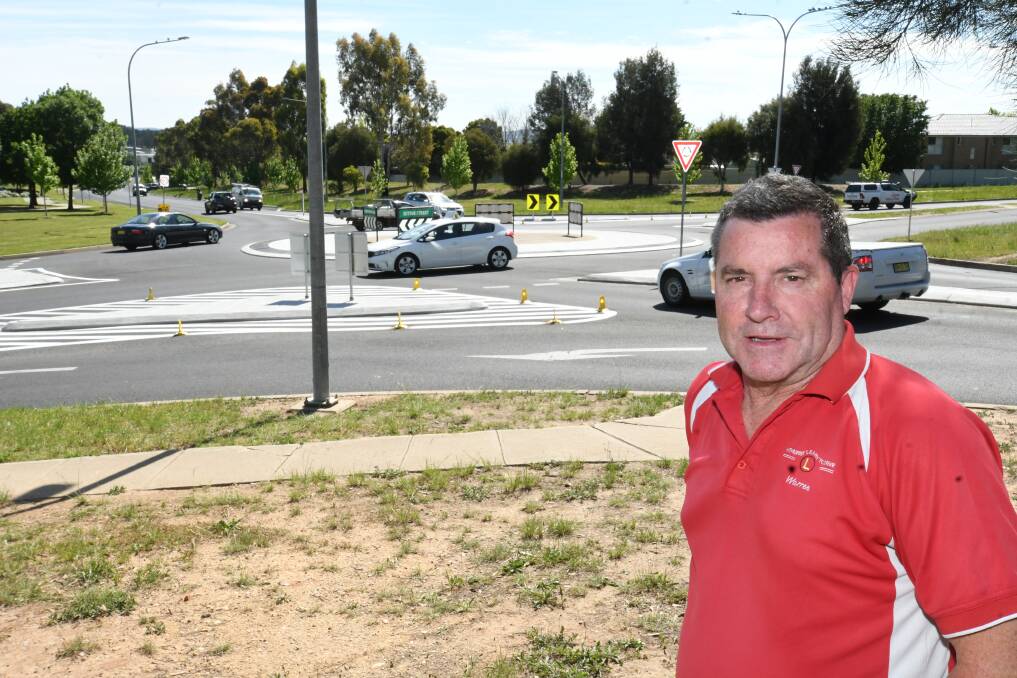 DOING THE JOB: Cr Warren Aubin said the recent upgrade at the Bradwardine Road and Suttor Street roundabout is doing its job and slowing down drivers.