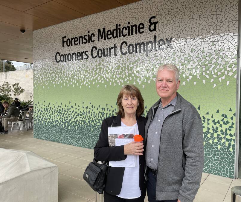 Ian's Mother, Sue Slatcher, and her husband Jeremy Slatcher, at the Coroners Court earlier this week. PHOTO: Jacinta Carroll