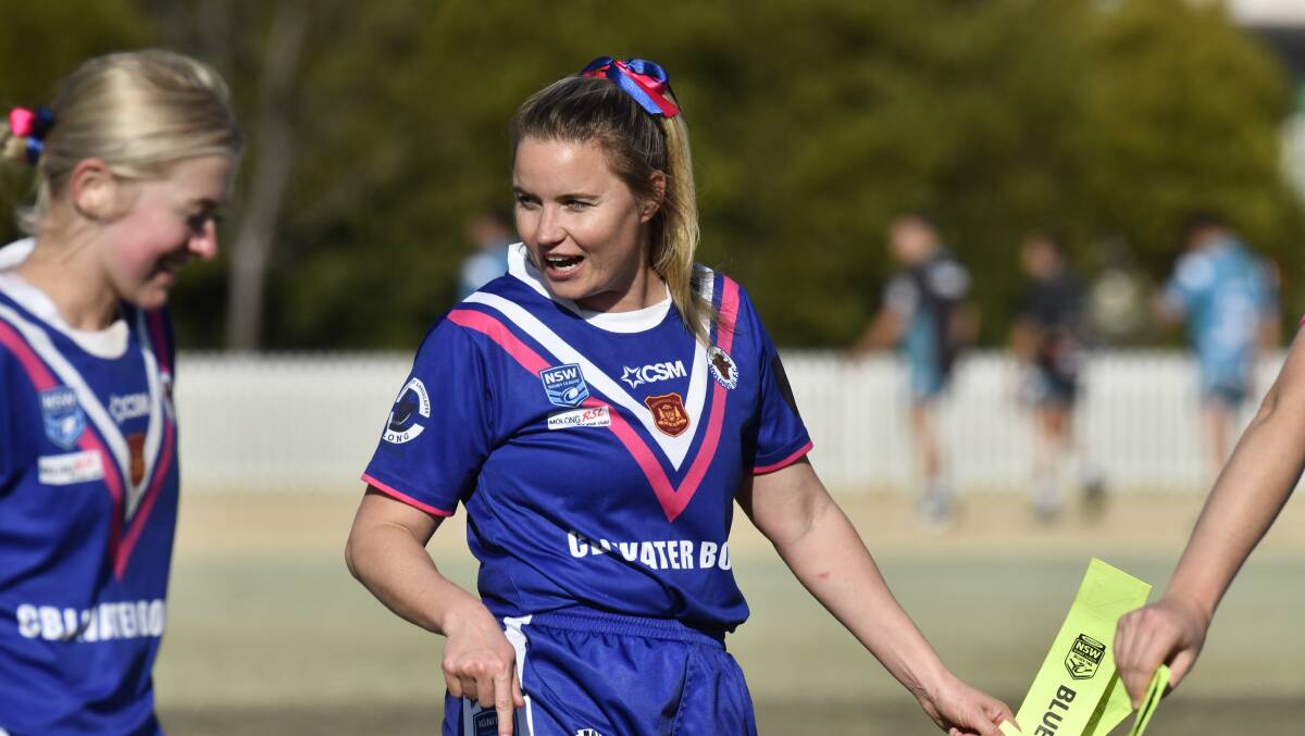 Molong Bulls winger Charlotte White was talking to her side all game long. Picture by Jude Keogh
