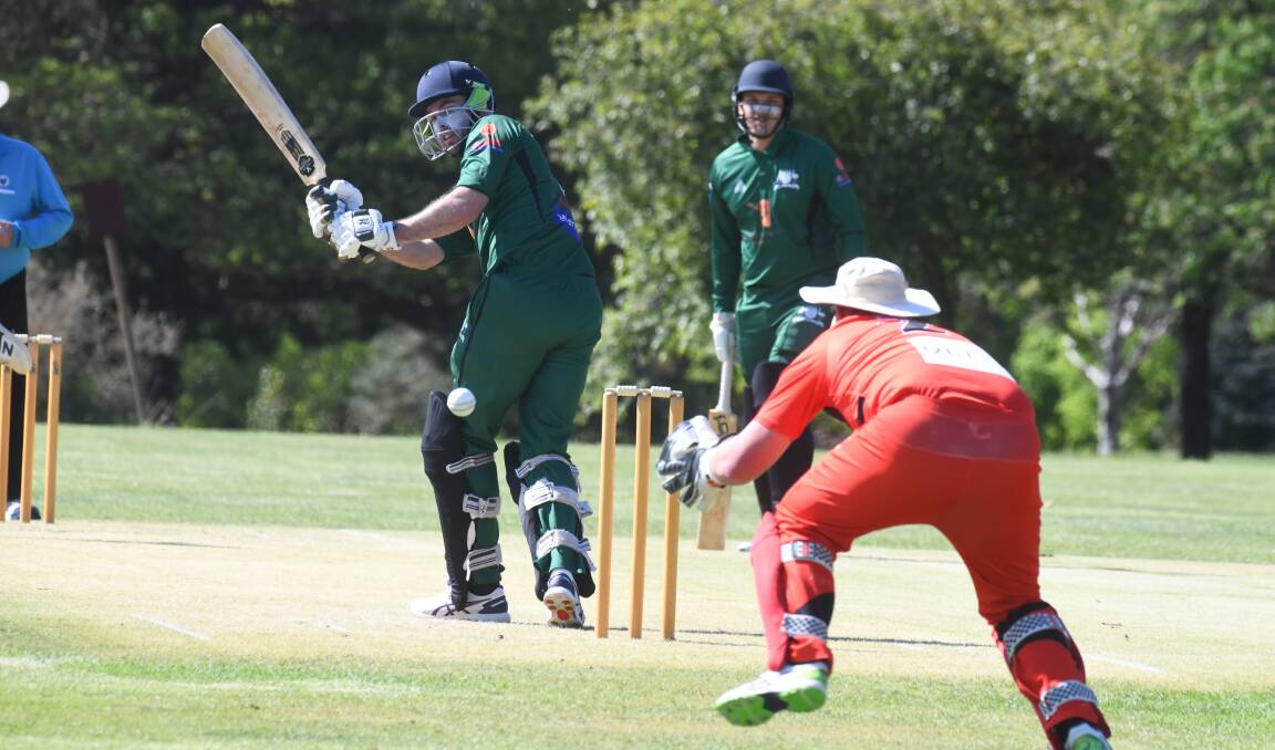 Orange City batter looks to play one down the leg side. Picture by Jude Keogh