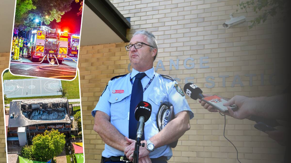Acting Superintendent and Relieving Commander at Central West Police District, Gerard Lawson, confirmed that an arrest took place on Tuesday in relation to the Glenroi Heights School fire. Main picture by Carla Freedman.