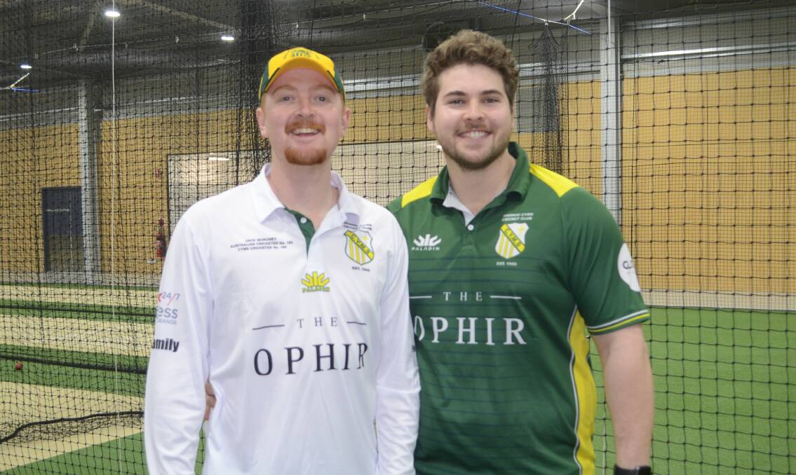 NEW LOOK: Rory Daburger and Tom Belmonte will form CYMS' first grade leadership team for the 2022/23 Bathurst and Orange Inter District Cricket competition. Photo: RILEY KRAUSE.