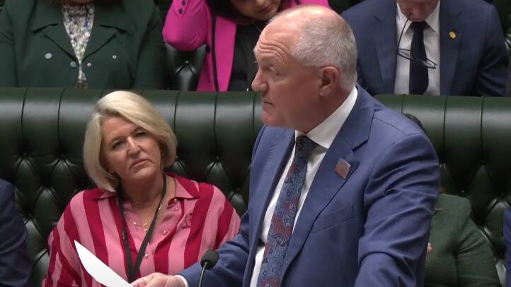 Minister for Gaming and Racing, David Harris, responding to a question posed by Phil Donato about a proposed greyhound racing centre of excellence for the Central West. Picture supplied